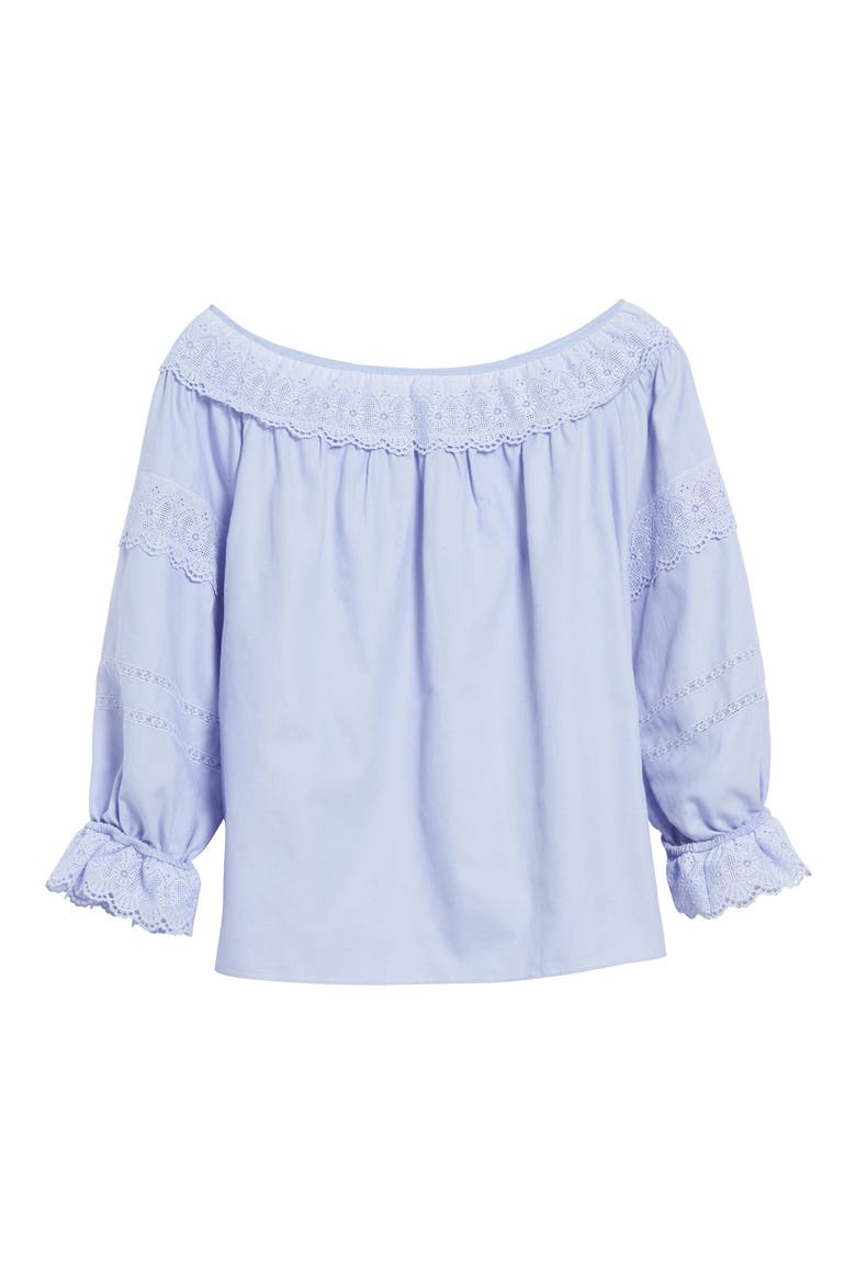 'Rose' Cotton Peasant Top, Alternate, color, LAVENDER