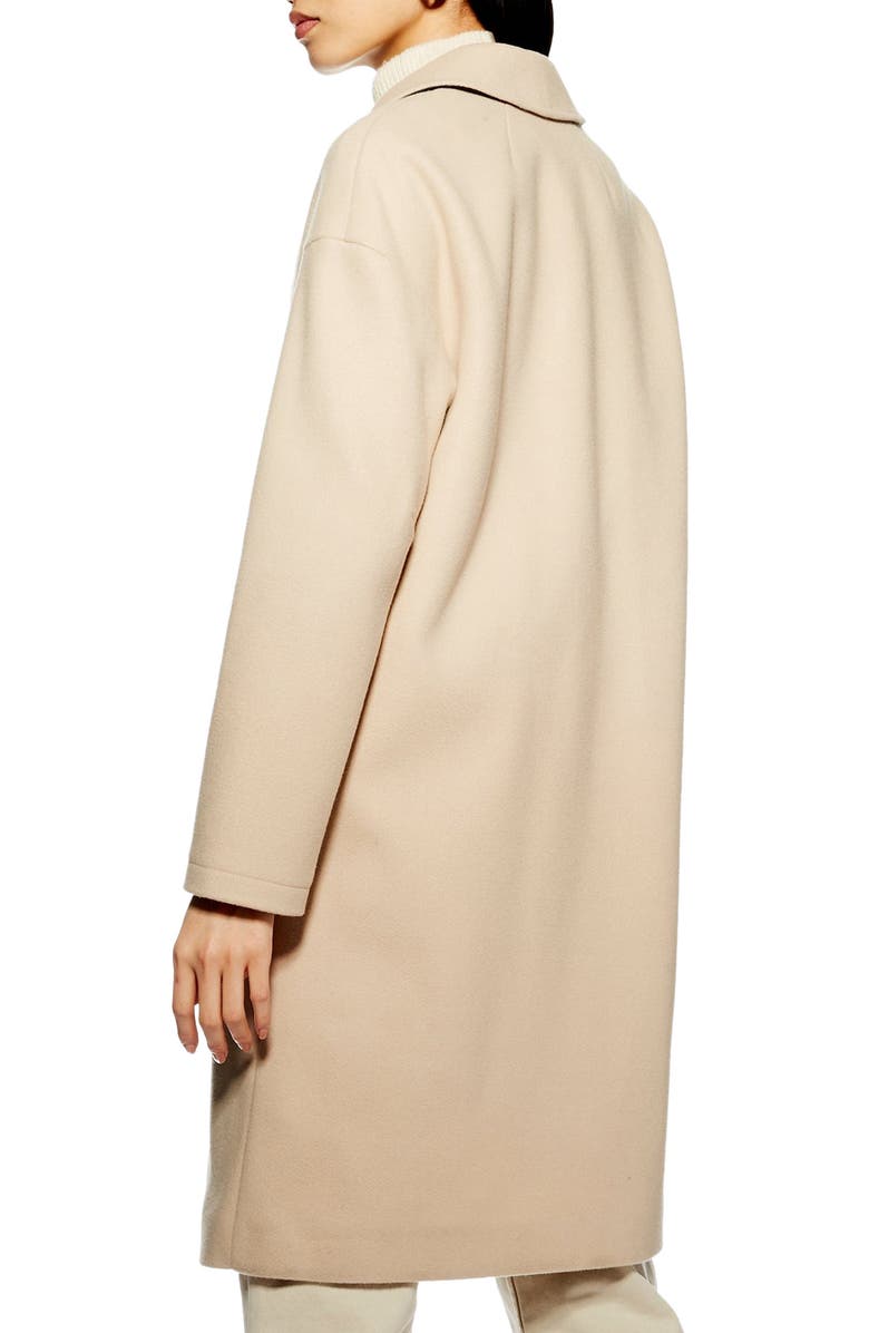 Topshop Lily Knit Back Midi Coat, Alternate, color,