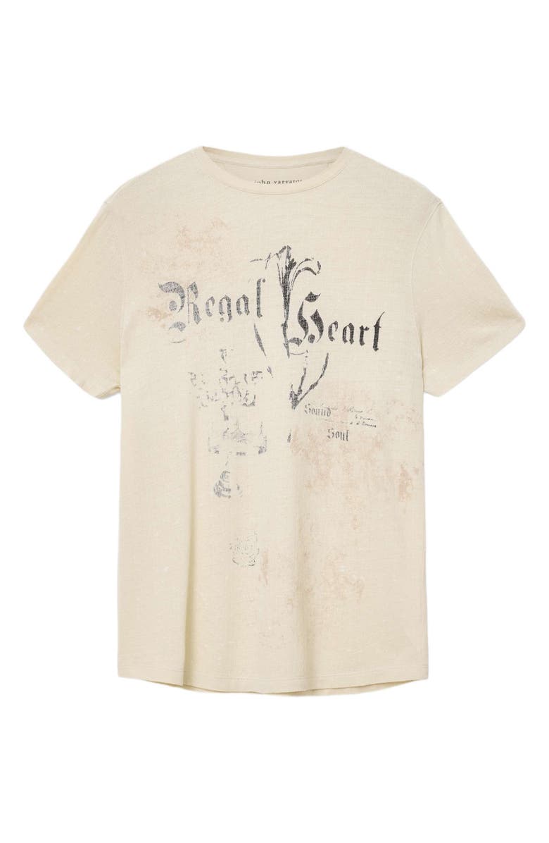 John Varvatos Regal Hear Organic Cotton Graphic T-Shirt, Alternate, color, Faded Twine