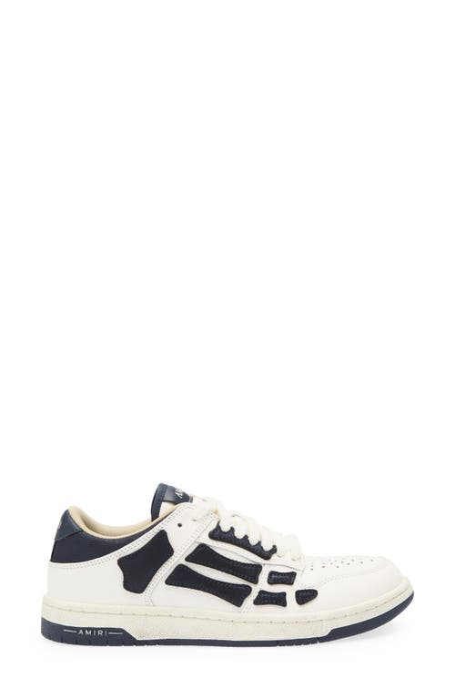 Amiri Denim Skel Low Top Sneaker In White