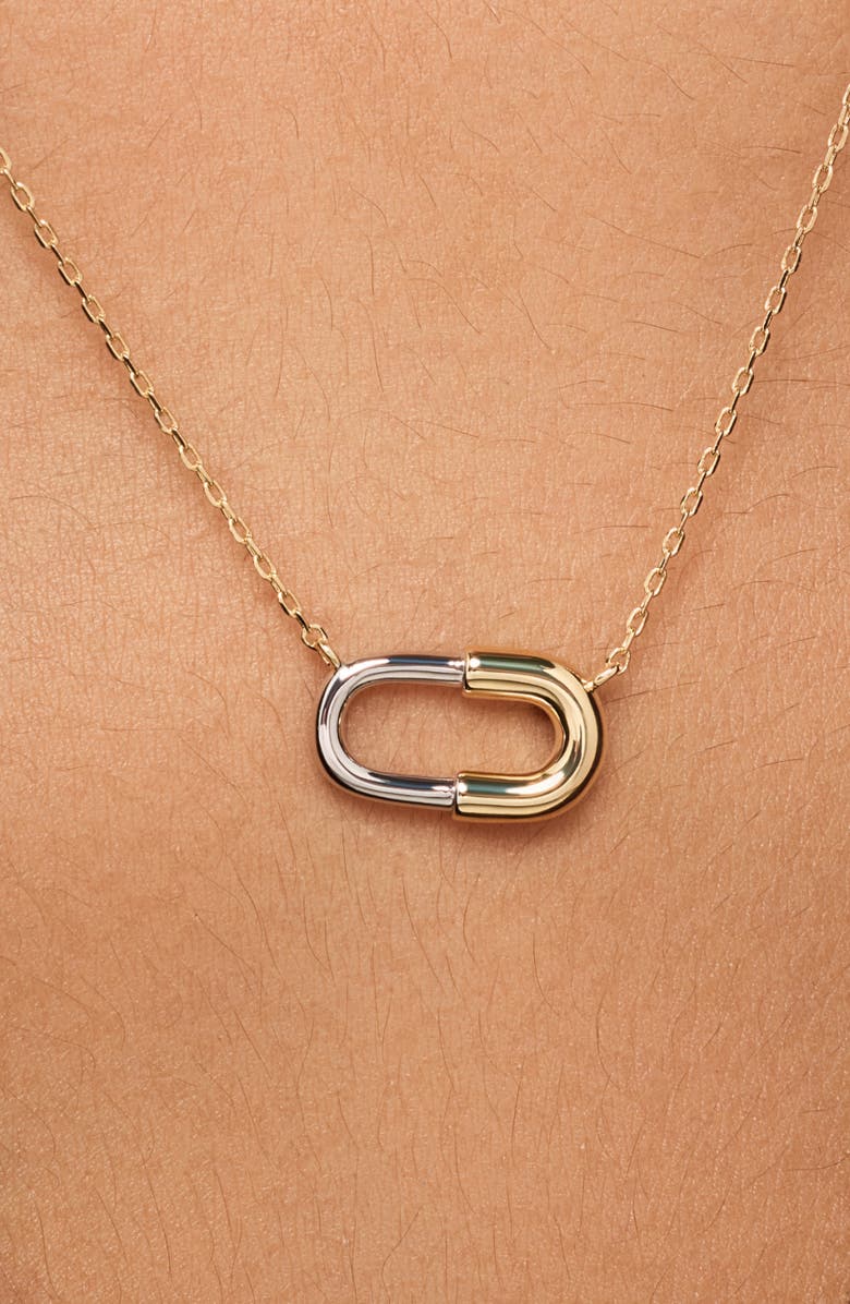 Ana Luisa Black Mini Pendant Necklace, Alternate, color, Gold / Silver