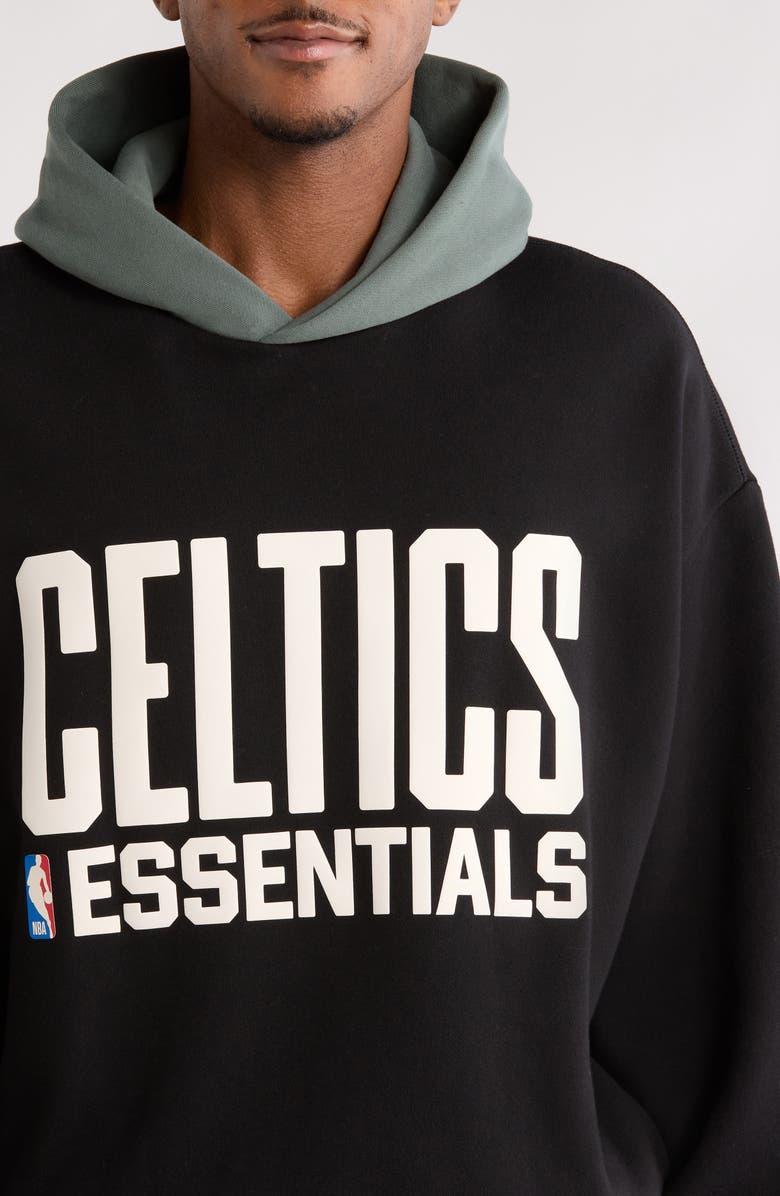Fear of God Essentials x NBA Celtics Sports Fit Hoodie, Alternate, color, Black/ Green