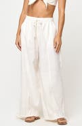 LSPACE Ellis Wide Leg Linen & Cotton Cover-Up Pants