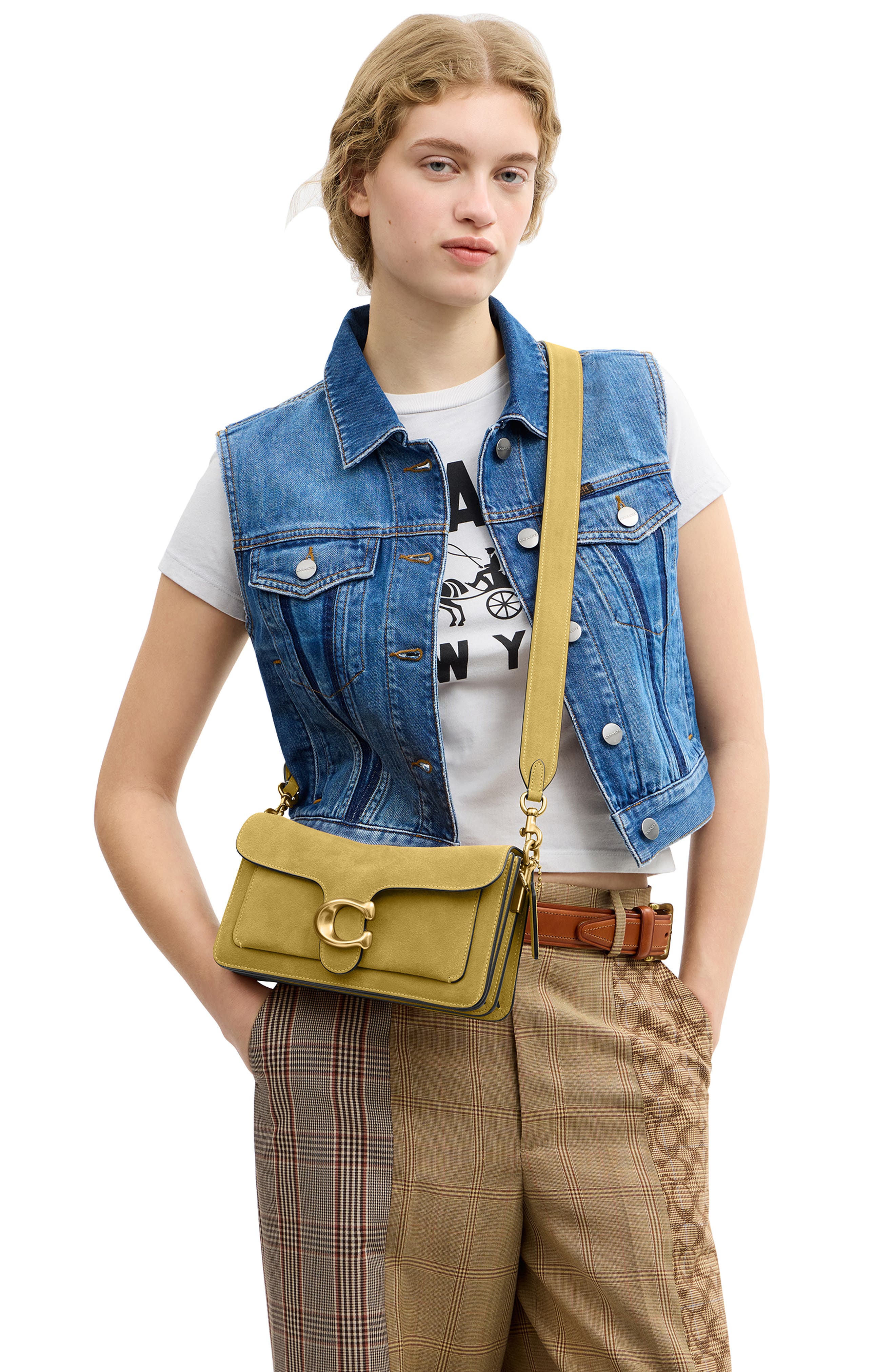 COACH Tabby 26 Suede Shoulder Bag, Alternate, color, 