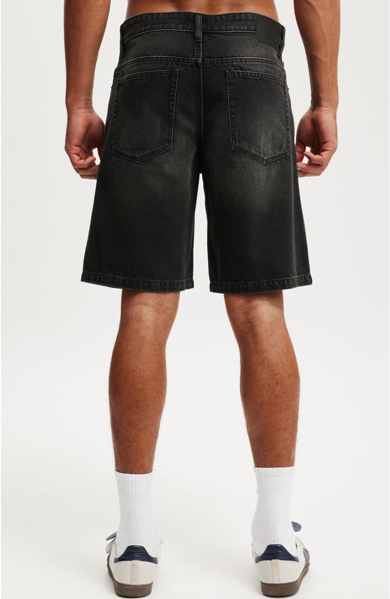 Cotton On Men
s Baggy Denim Short, Alternate, color, Revolve Black