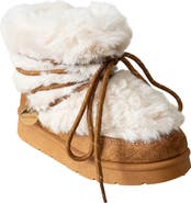bebe Kids' Hybrid Boot with Faux Fur Trim