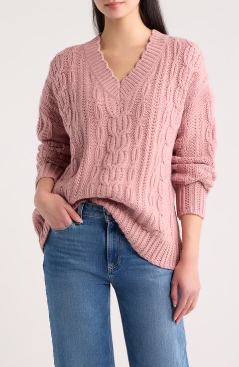 Croisette Cable Stitch Wool & Cashmere Sweater