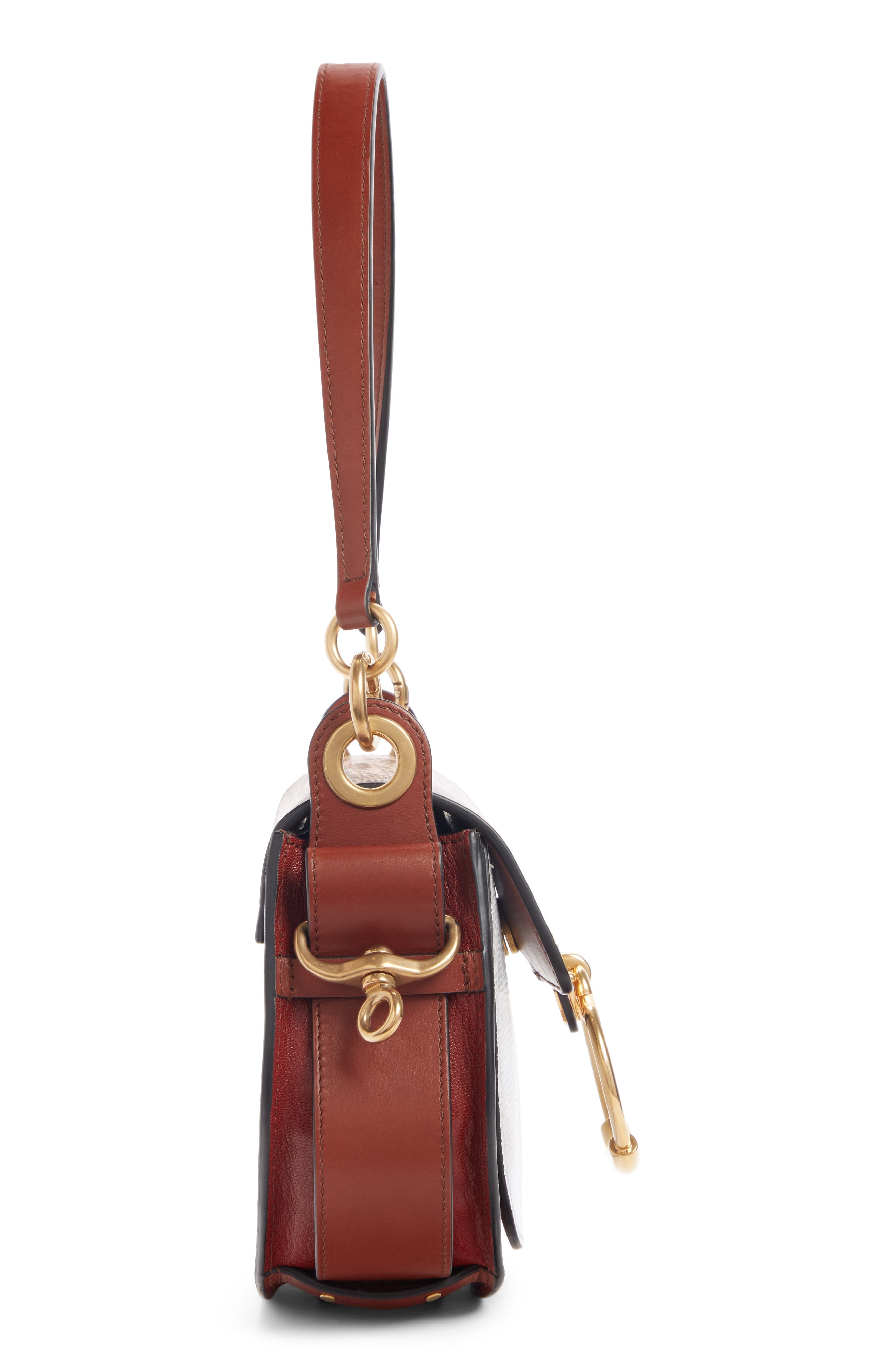 Chloé Small Tess Tricolor Embossed Leather Shoulder Bag, Alternate, color, 
