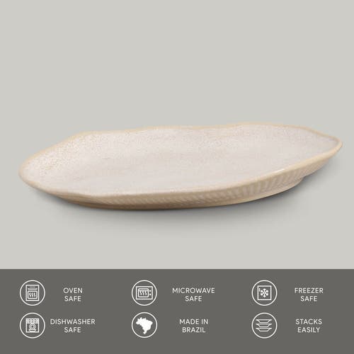 Porto Brasil Shallow Bio Oval Platter Medium Set Of 4 In Brown