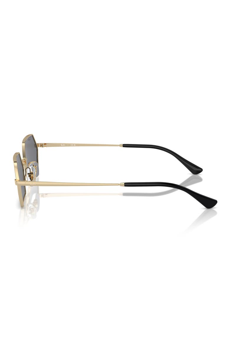 55mm Yevi Rectangular Sunglasses, Alternate, color, LIGHT GOLD