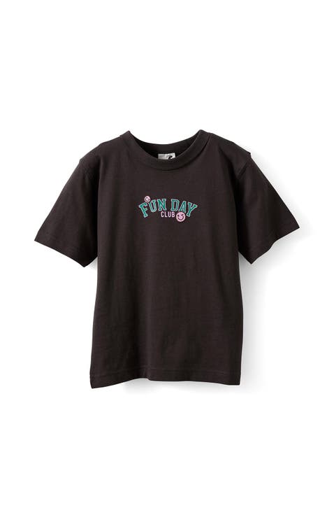 Kid's Poppy Oversize Graphic Print Tee