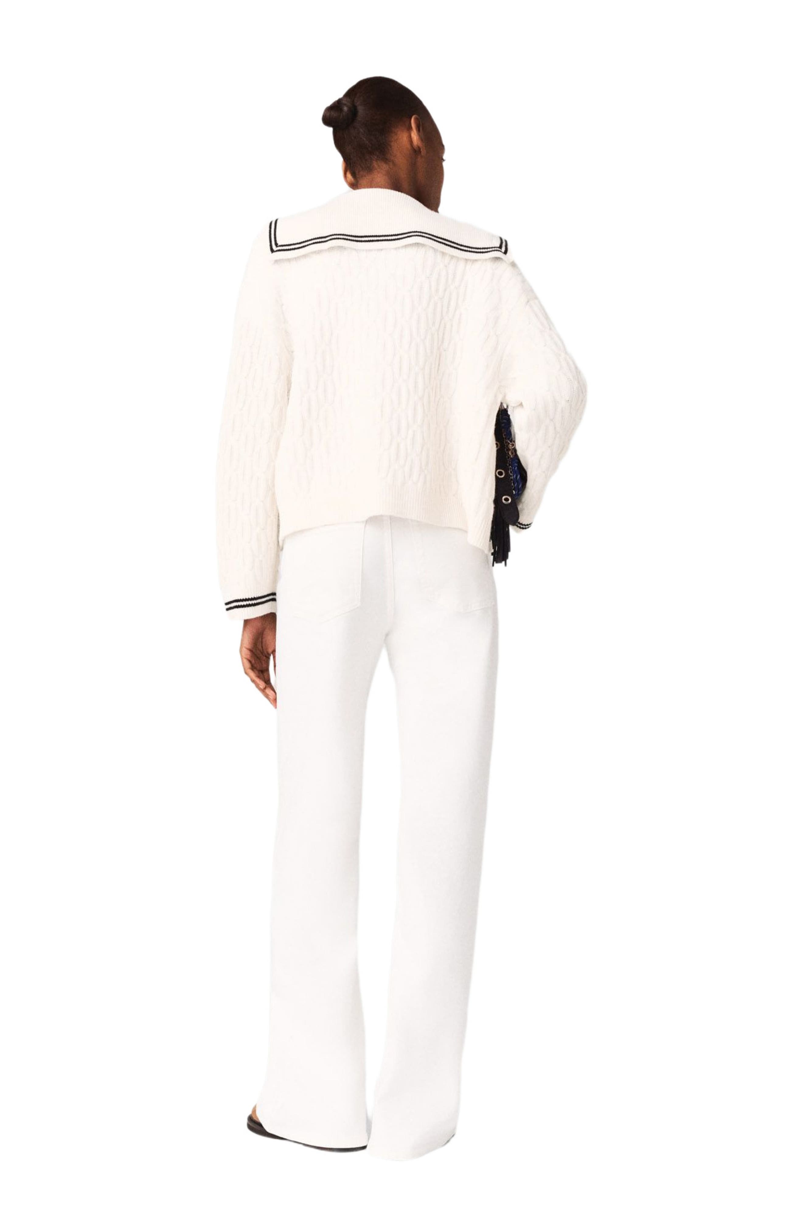 Cable-knit boat neck cardigan - image 2
