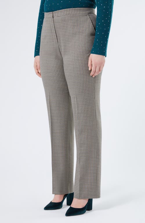 Marina Rinaldi Asburgo Virgin Wool Pants In Brown