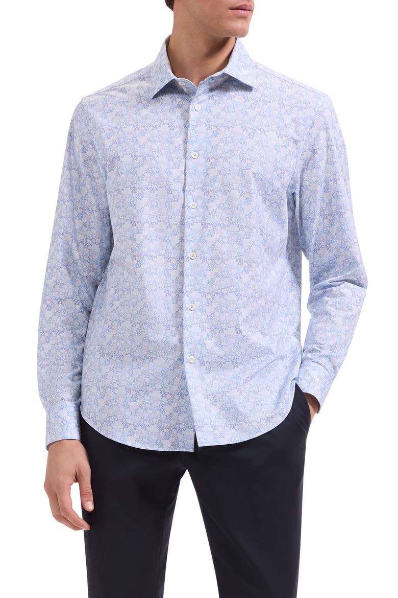 James OoohCotton® Floral Button-Up Shirt, Main, color, LILAC