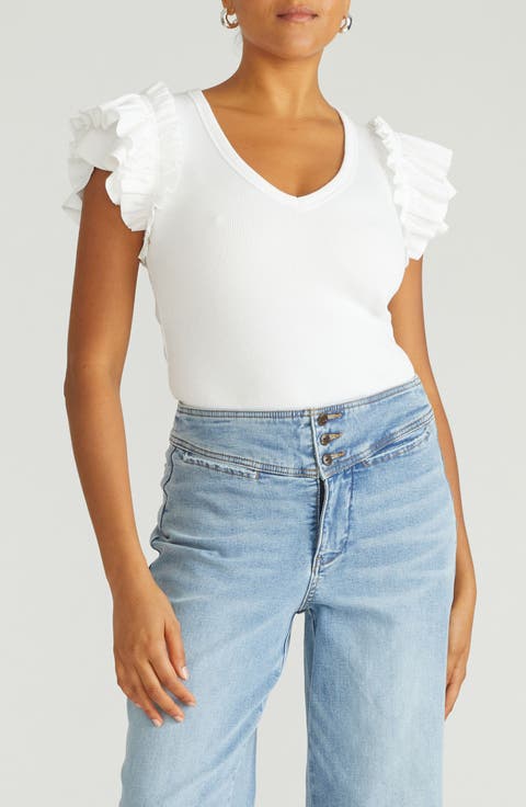 Debbie Ruffle Sleeve Top (Regular & Plus)