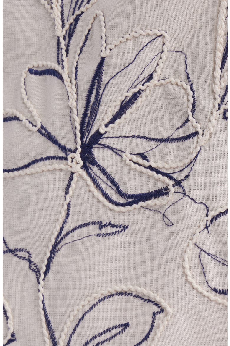Embroidered Faux Wrap Midi Skirt, Alternate, color, NATURAL GRAIN MLT