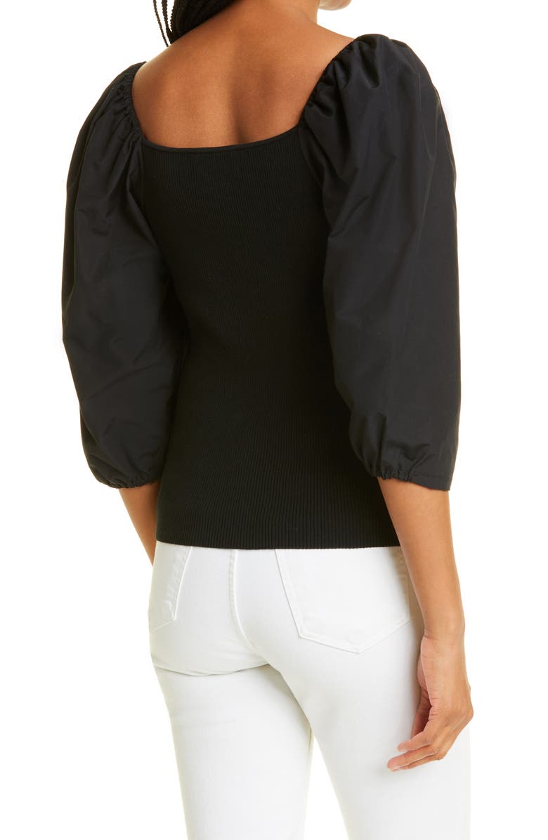 Tanya Taylor Leila Square Neck Top, Alternate, color, 