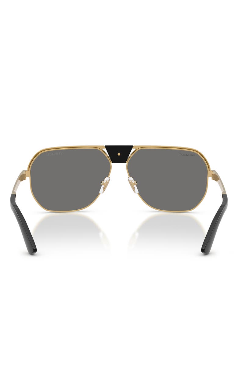 Versace 61mm Polarized Square Sunglasses, Alternate, color, 