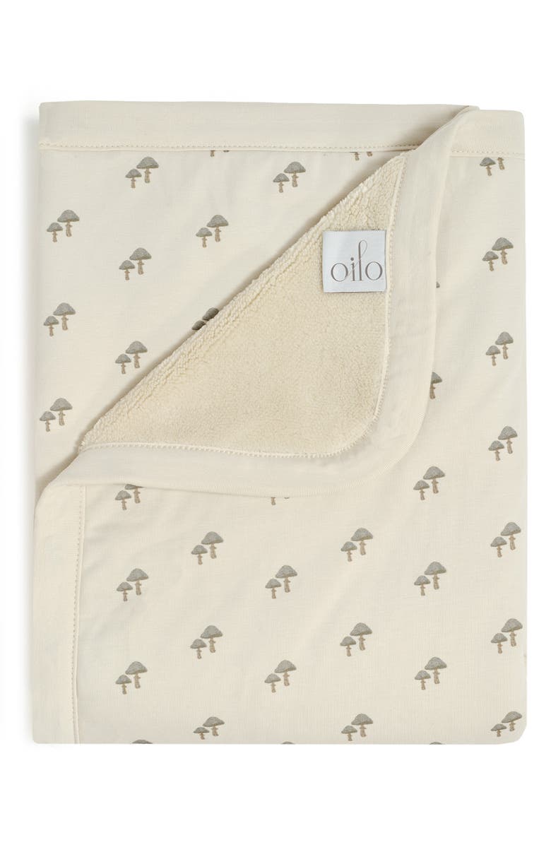 Oilo Organic Cotton Cuddle Blanket, Main, color, Eggshell
