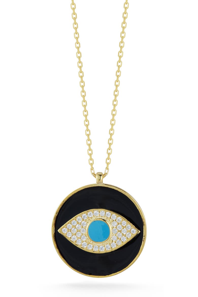 Evil Eye Pendant Necklace, Main, color, GOLD