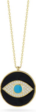 SPHERA MILANO Evil Eye Pendant Necklace