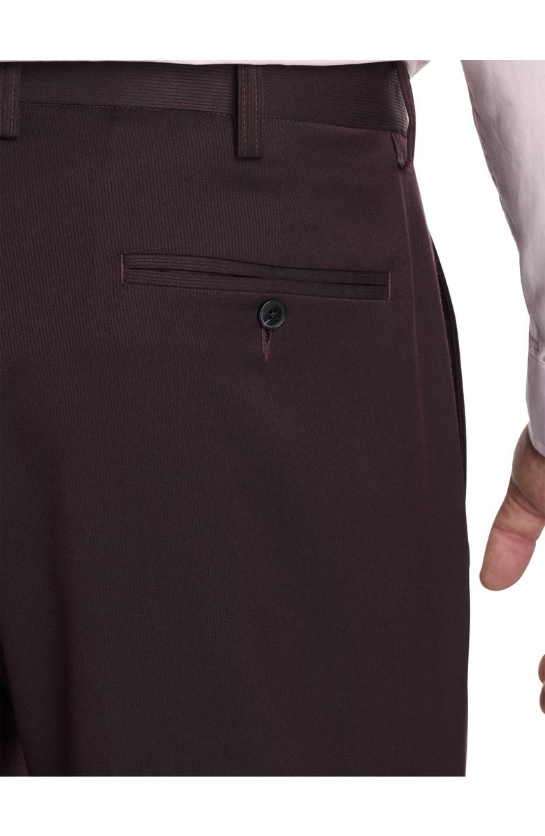 Oak Hill by DXL Mini-Striped Suit Pants, Alternate, color, Burgundy