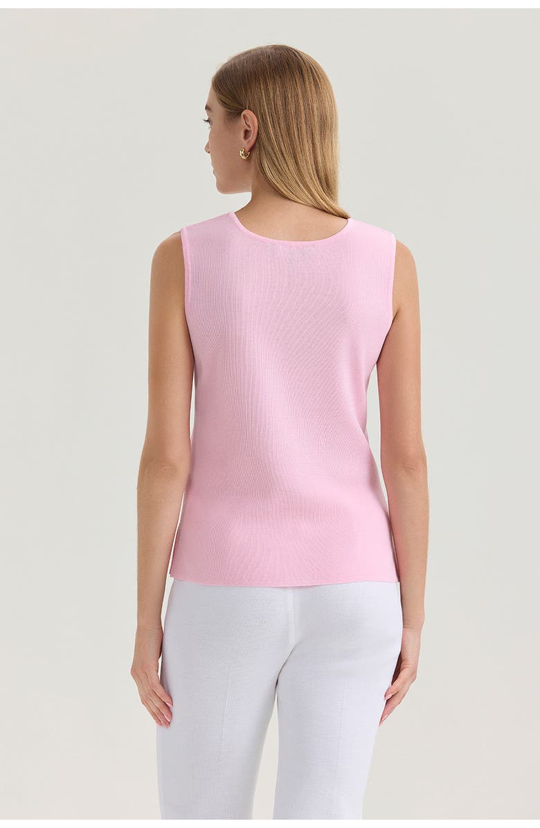 Ming Wang Mid-Length Scoop Neck Knit Tank, Alternate, color, Perfect Pink