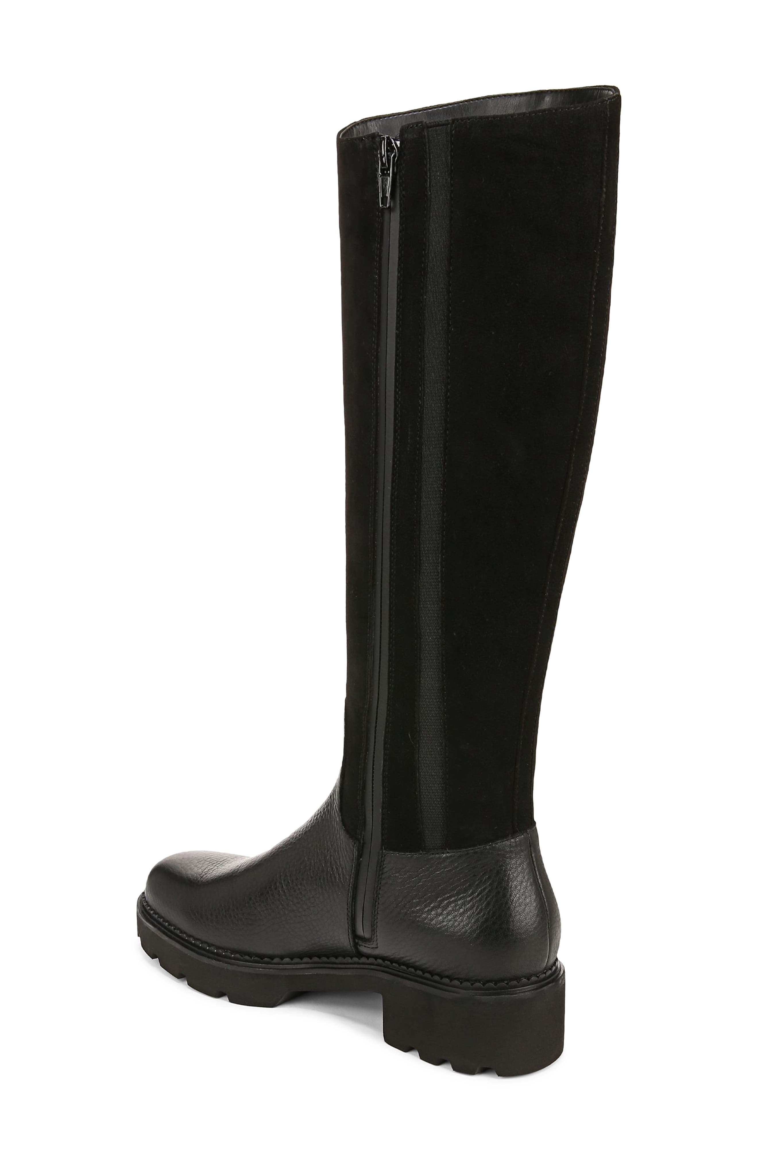 Fallbrook Water Resistant Knee High Boot, Alternate, color, BLACK FG SUEDE