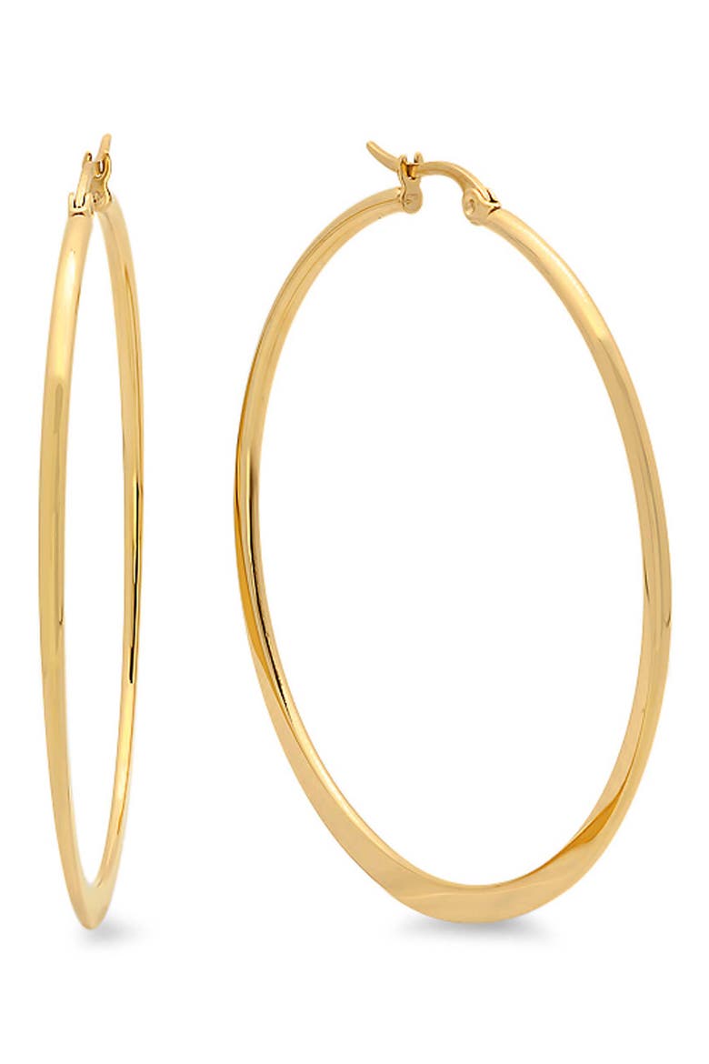 18K Gold Plated Stainless Steel Hoop Earrings, Main, color, GOLD