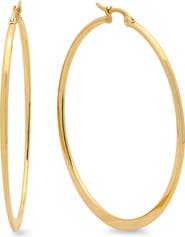 STEELTIME 18K Gold Plated Stainless Steel Hoop Earrings