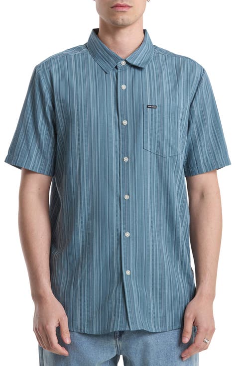 Jahstripe Short Sleeve Button-Up Shirt