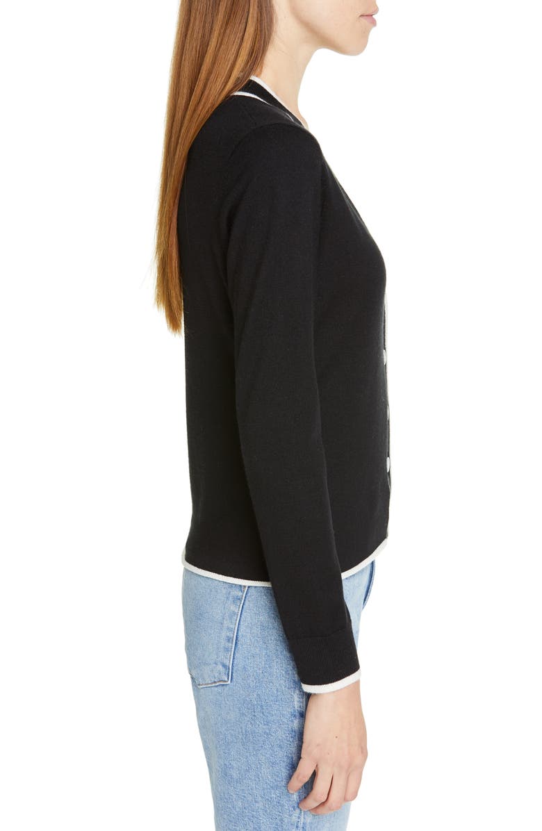 Lewit Tipped V-Neck Cardigan, Alternate, color,