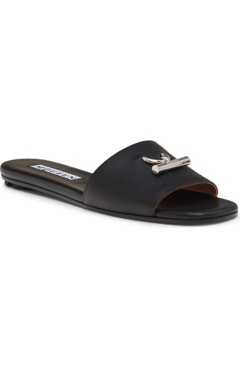 McQueen Arc Flat Slide Sandal, Main, color,