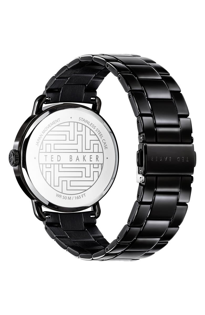 Ted Baker London Brixam Multifunction Bracelet Watch, 42mm, Alternate, color, Black