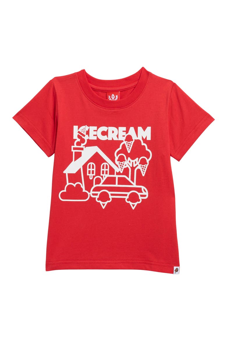 Kids' Home Cotton Graphic T-Shirt, Main, color, RACING RED
