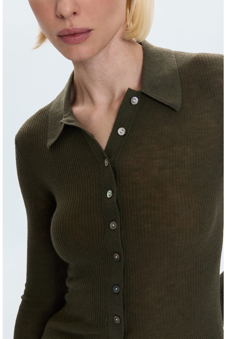Korey Merino Wool Cardigan, Alternate, color, OLIVEWOOD