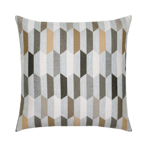 Chiseled Camel Jacquard Indoor & Outdoor Woven Accent Pillow