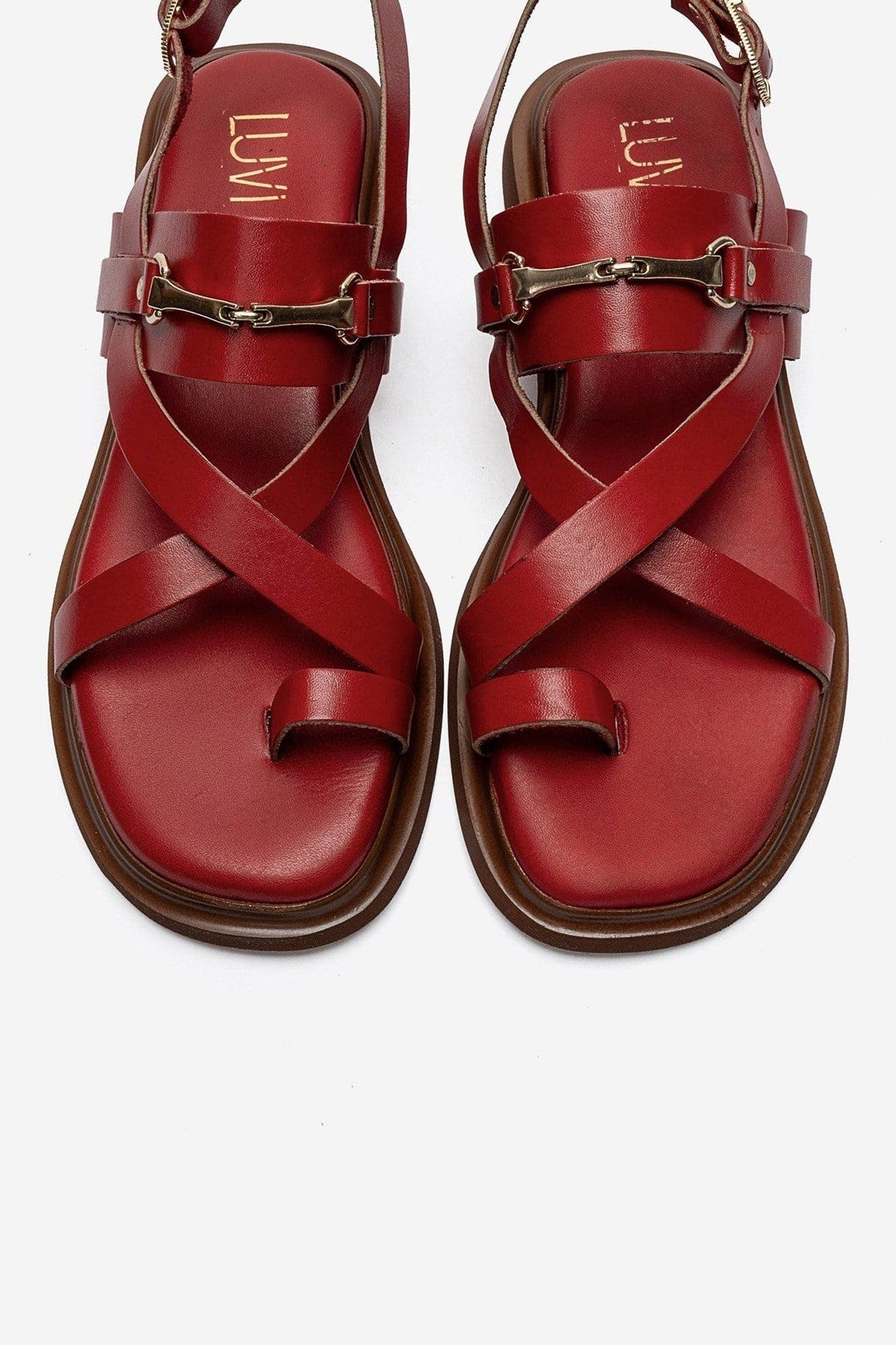 Fabiana Leather Thong Sandal, Alternate, color, Red