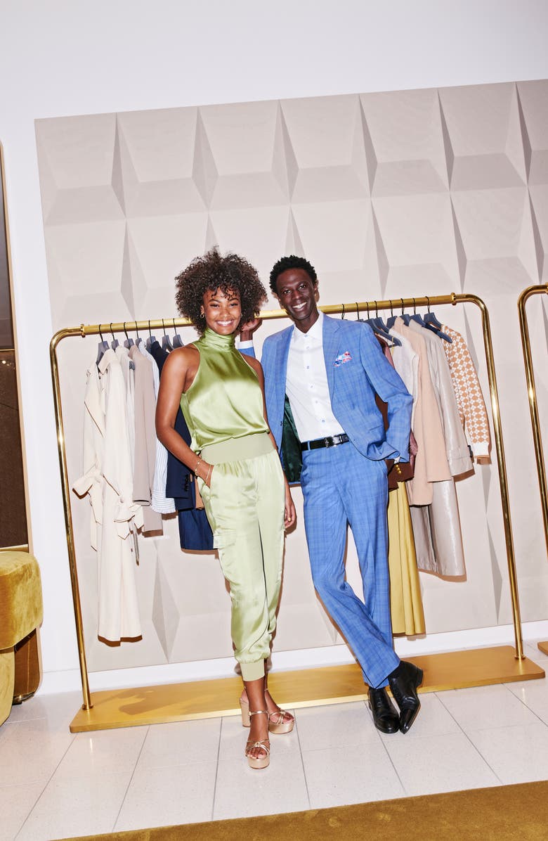 Cinq à Sept Giles Cupro Crop Cargo Joggers, Alternate, color, Rustic Blue