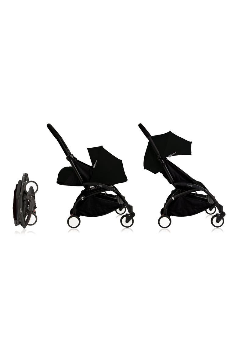 BABYZEN YOYO+ Complete Stroller with Newborn Color Pack Fabric Set, Alternate, color, BLACK