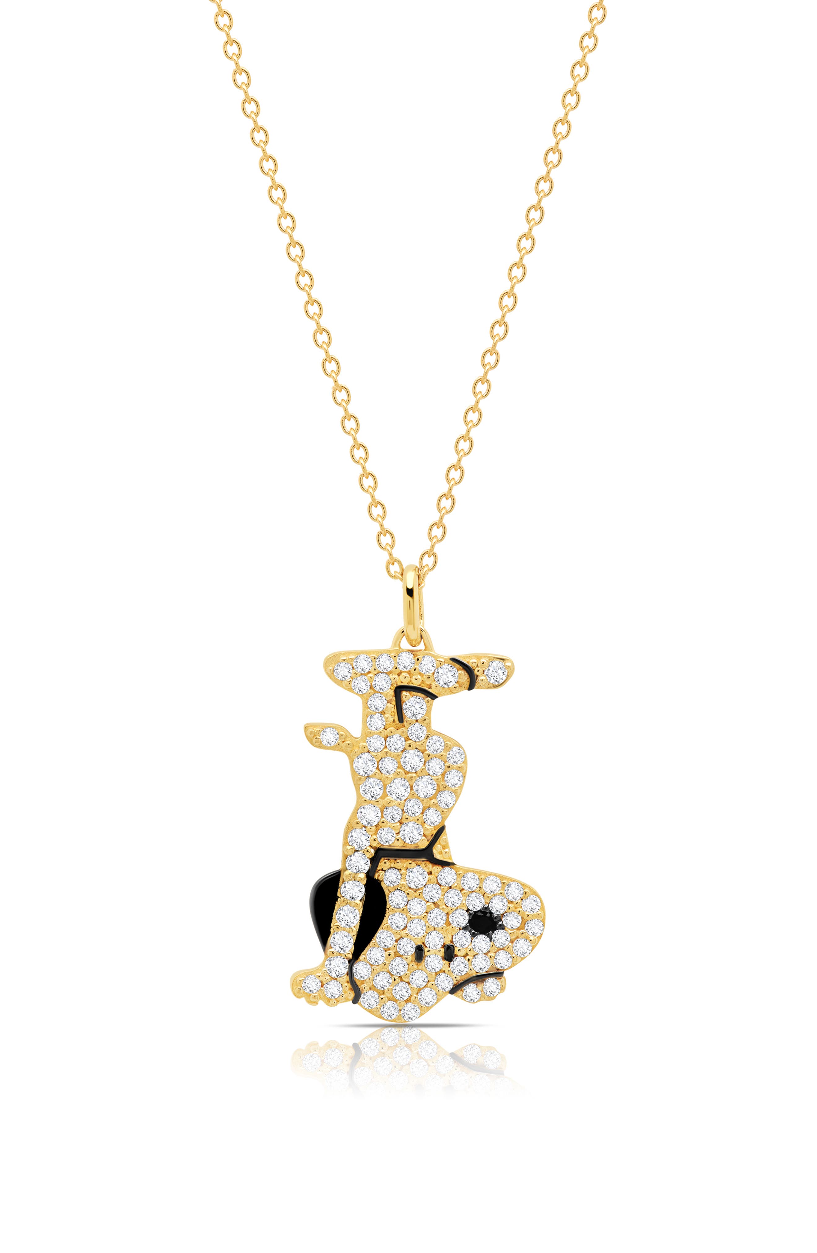 selected 18KT YELLOW GOLD / CLEAR STONE