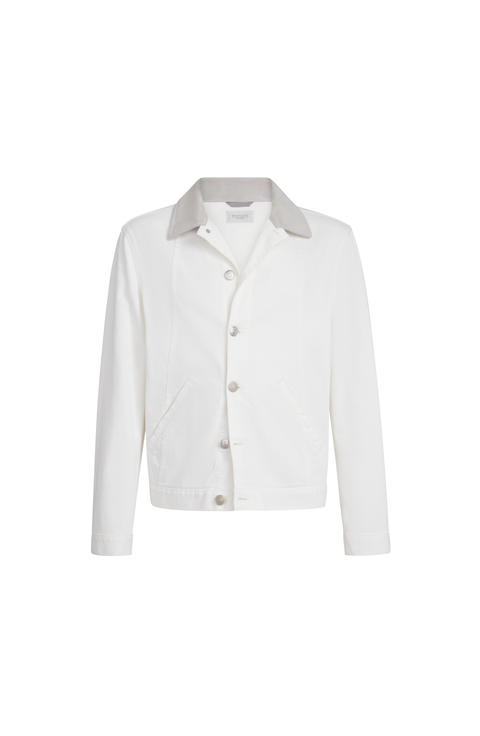 Garment-dyed outerwear jacket