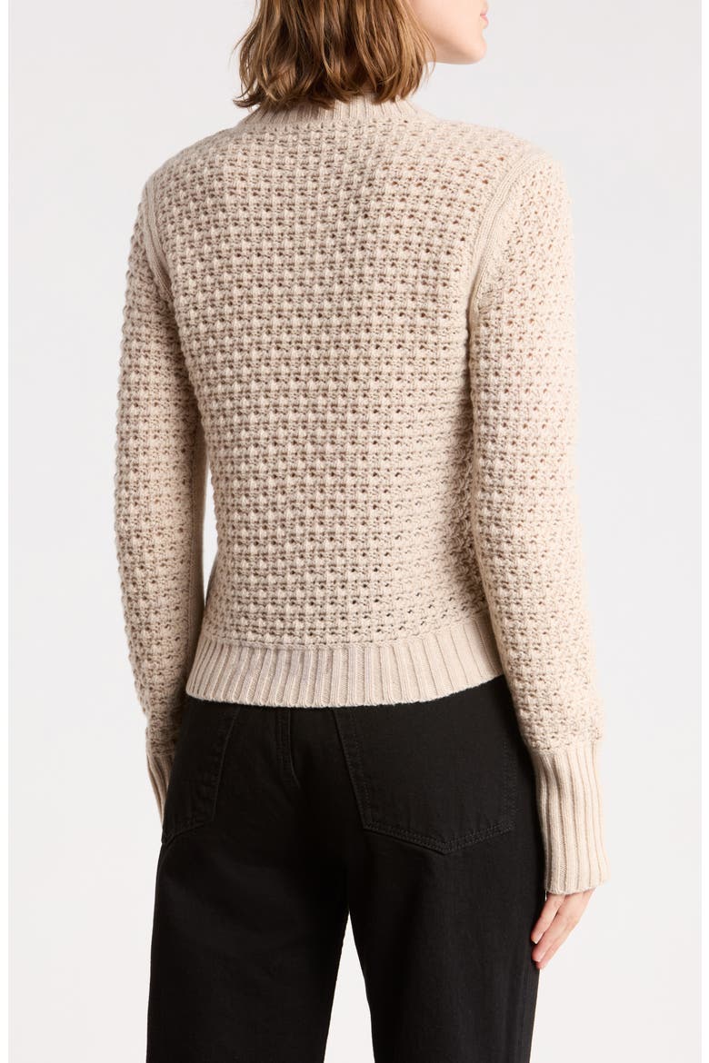 Agatha Open Knit Sweater, Alternate, color, HEATHER OAT