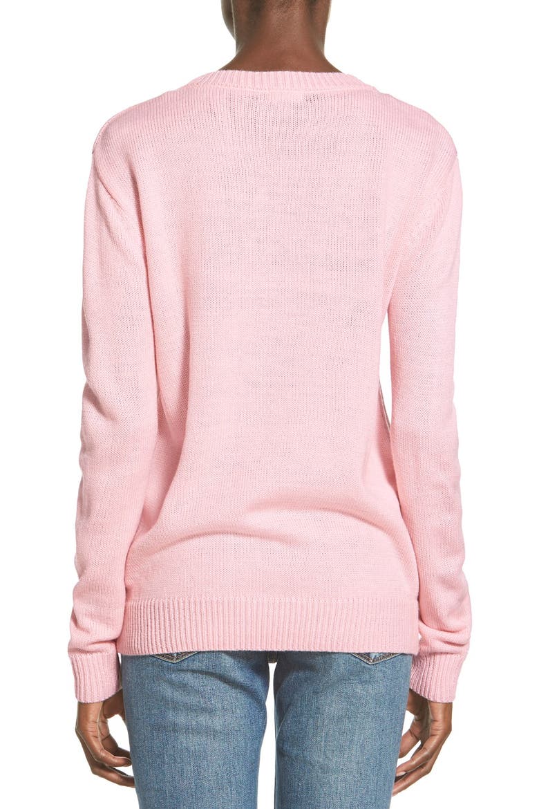 'Meowy Christmas' Sweater, Alternate, color, PINK
