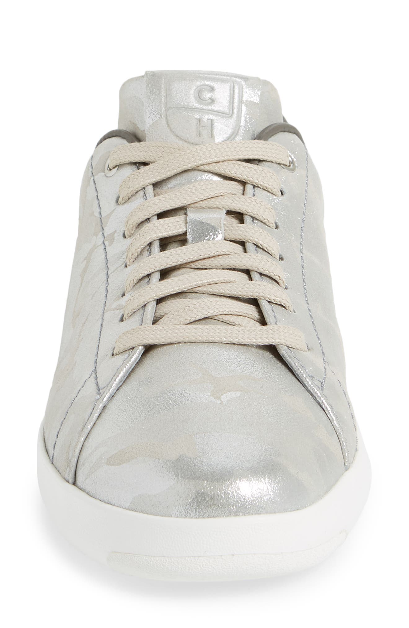 GrandPro Tennis Shoe, Alternate, color, DOVE METALLIC CAMO LEATHER