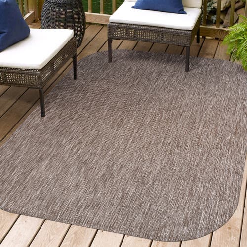 Jonathan Y Miles Modern Minimalist Radius Corner Solid Indoor/outdoor Shaped Area Rug