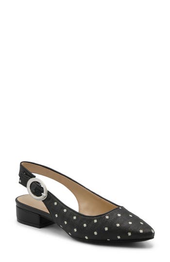 Adrienne Vittadini Papina Slingback Pump In Black Dot