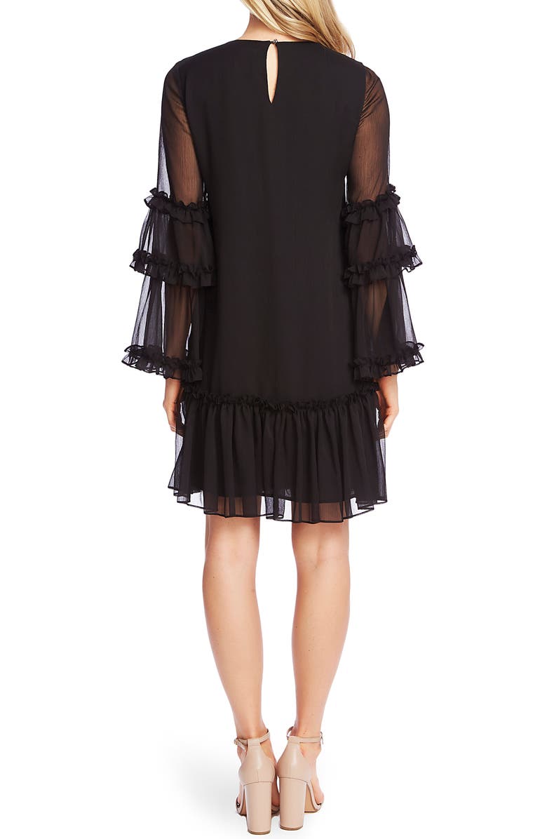 CeCe Ruffle Chiffon Shift Dress, Alternate, color, 