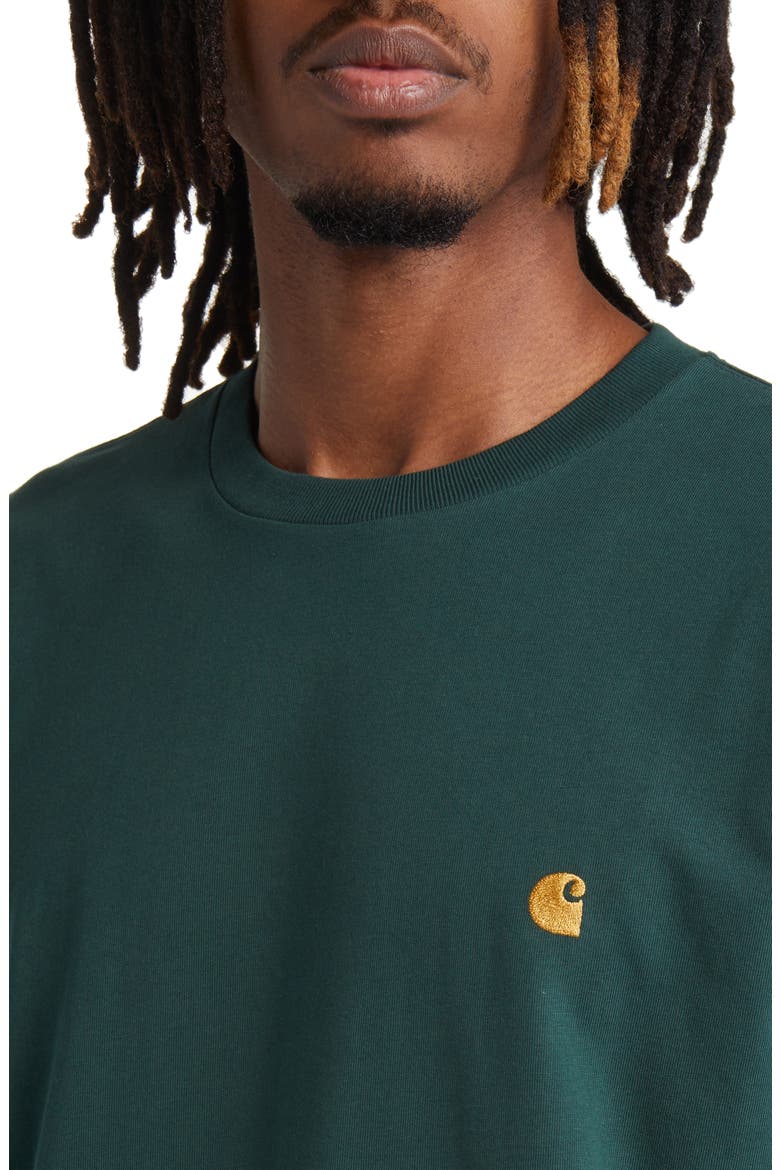 Chase Crewneck T-Shirt, Alternate, color, DISCOVERY GREEN / GOLD