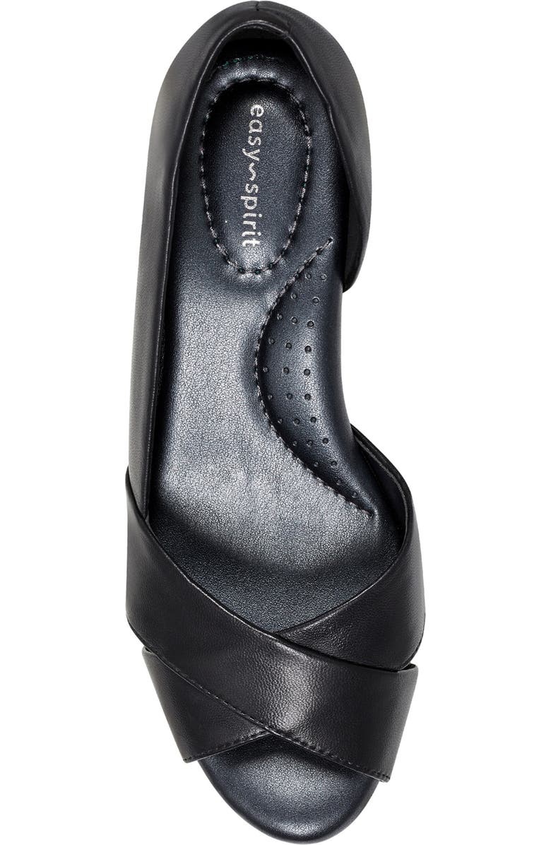 Easy Spirit Bernie Half d'Orsay Wedge Sandal, Alternate, color,